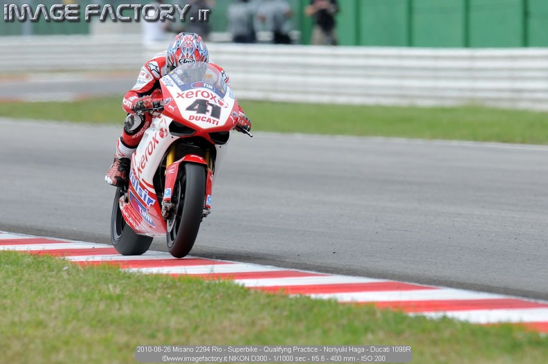 2010-06-26 Misano 2294 Rio - Superbike - Qualifyng Practice - Noriyuki Haga - Ducati 1098R.jpg